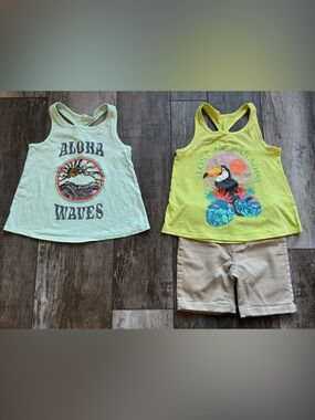 3-pc girl’s size M(8) So Shorts & 2 coordinating and Sequined Tanks Set